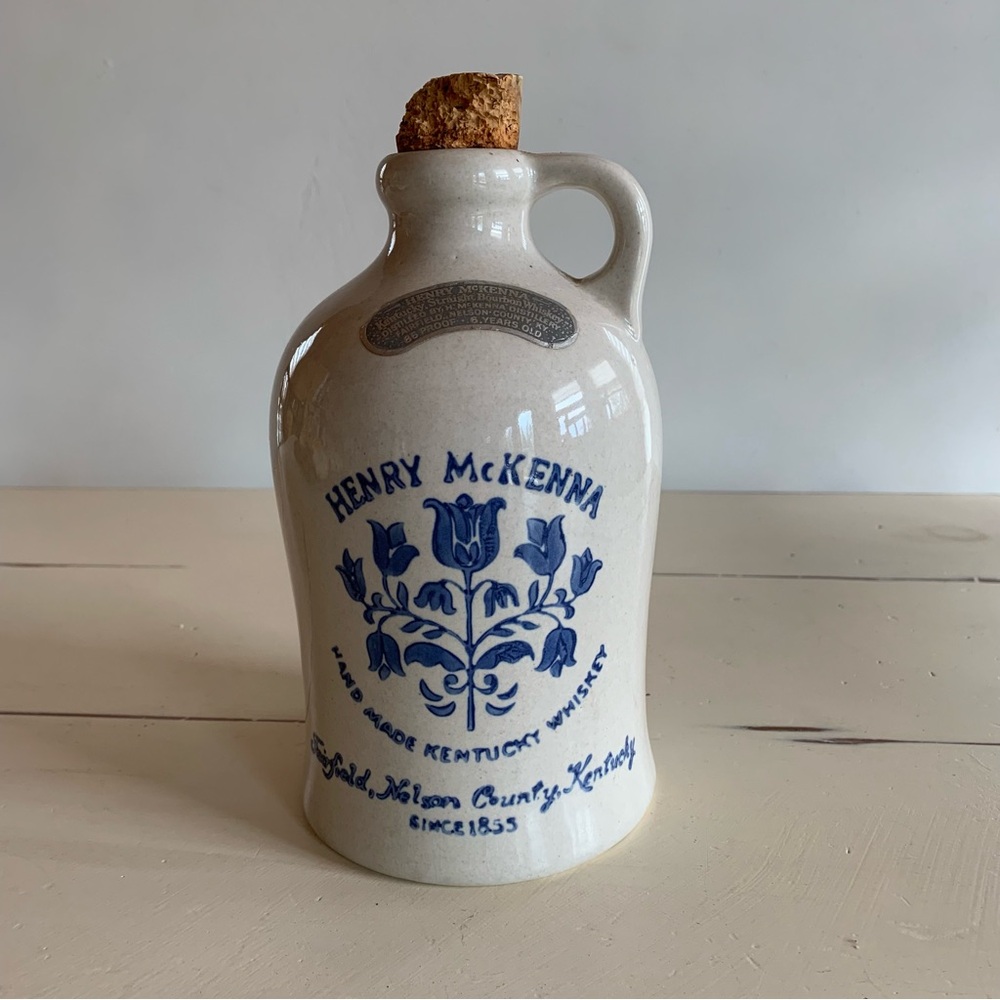 Vintage Henry McKenna Bourbon Whiskey Jug Kentucky Whiskey Stoneware Jug